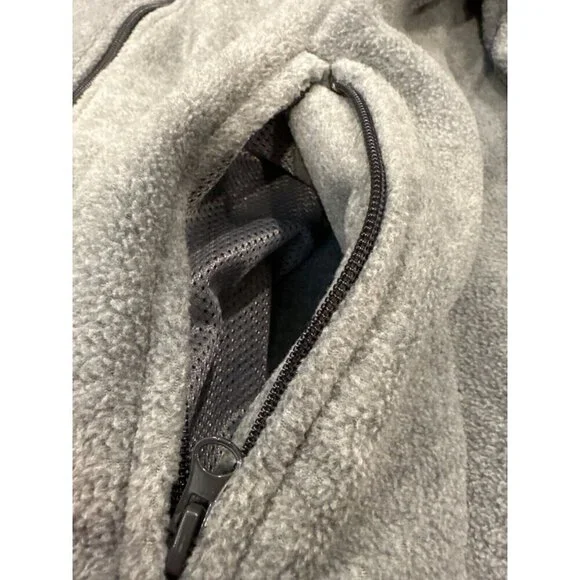 Fleece Zipper Jacket Coat Grey Mens 2XL Foundry Supply Zip Pockets Gorpcore - Picture 12 of 12